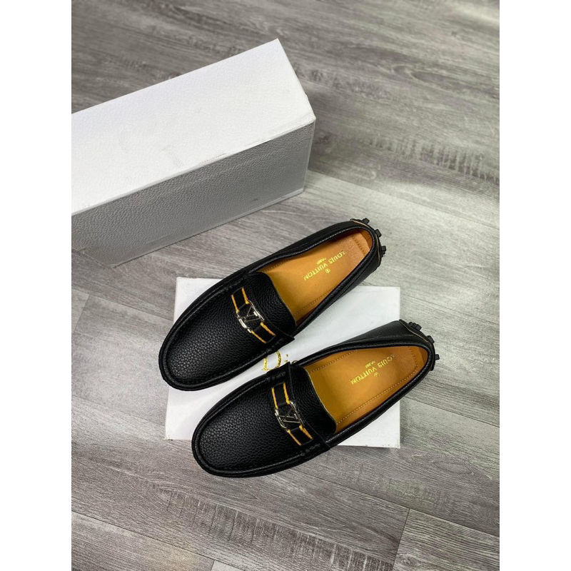 Giầy moca nam LV , giầy lười nam da PU cao cấp full size 38-42