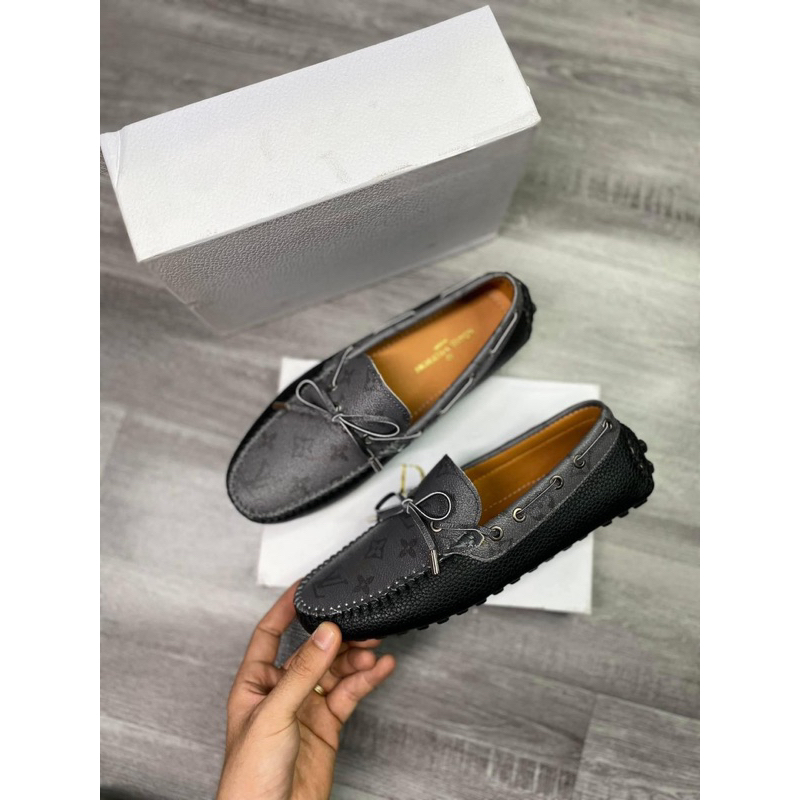 Giầy moca nam LV , giầy lười nam da PU cao cấp full size 38-42