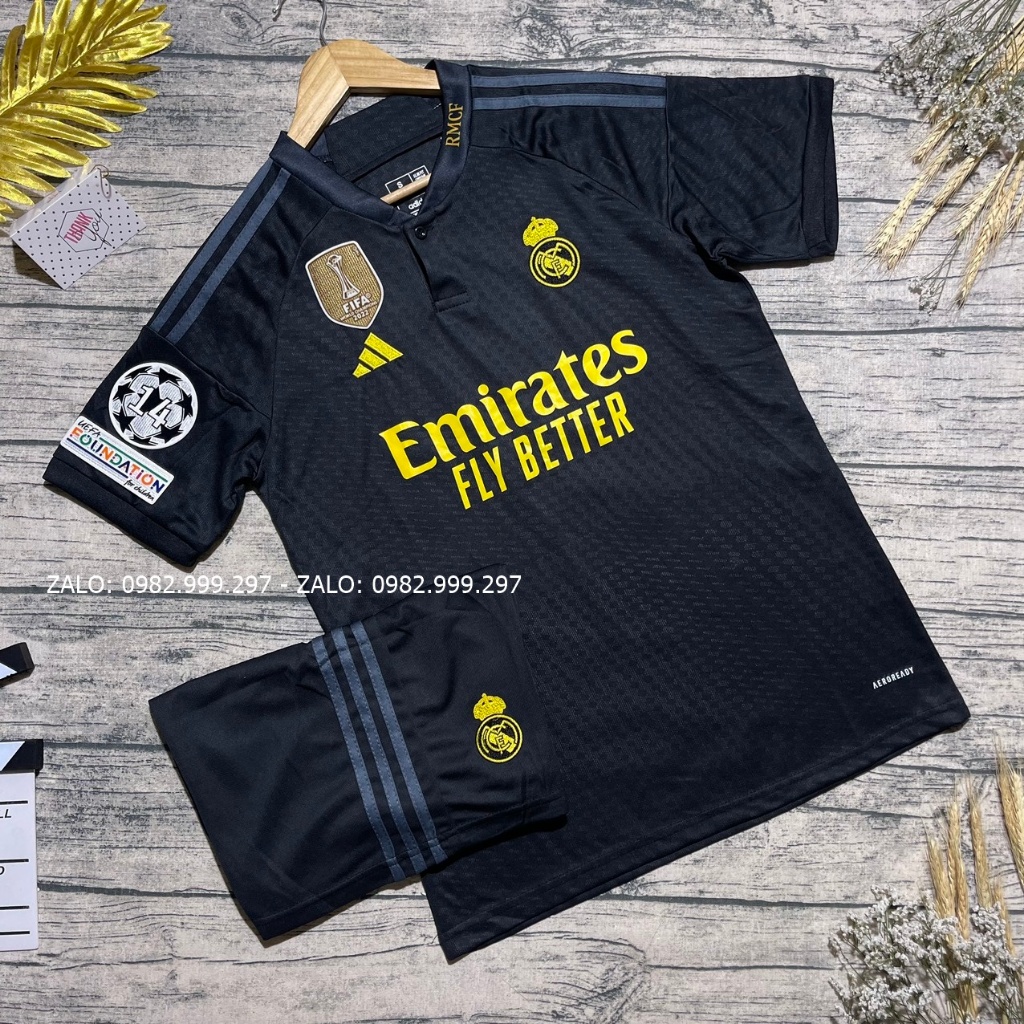 Quần Áo Bóng Đá CLB Real Madrid Sân Nhà/Sân Khách 2023,2024 - Chuẩn Mẫu Thi Đấu 99%- Vải Thái