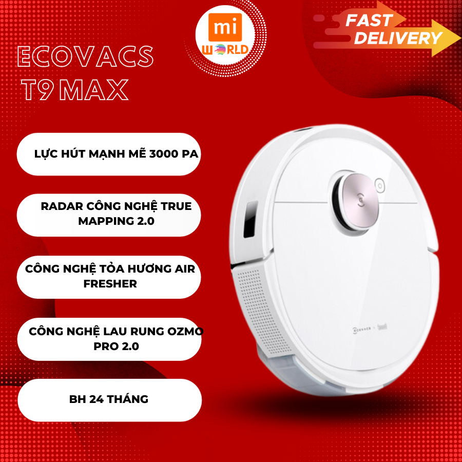 Robot hút bụi ecovacs T9 Max/ Power/Aivi