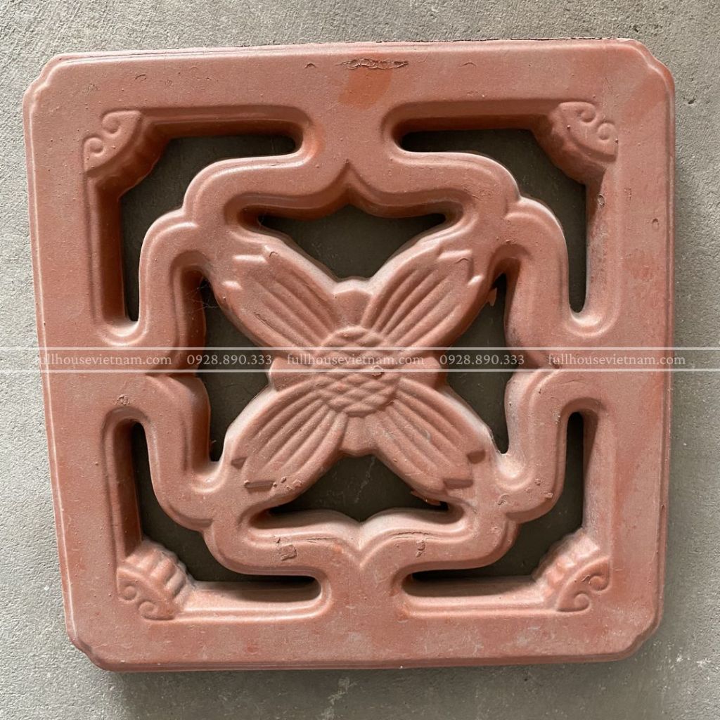 Gạch bông gió tráng men ốp tường trang trí lấy gió và không khí vào công trình KT 30x30x4cm