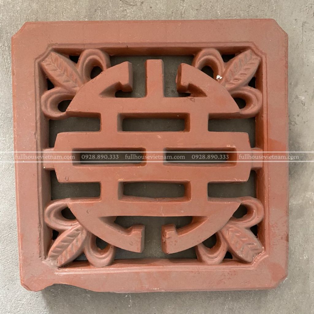 Gạch bông gió tráng men ốp tường trang trí lấy gió và không khí vào công trình KT 30x30x4cm