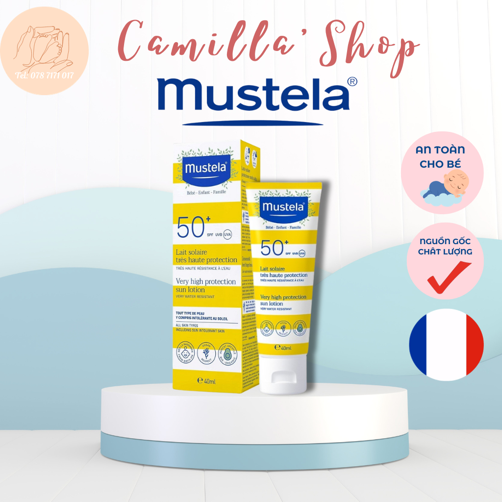 Kem chống nắng cho trẻ sơ sinh và em bé Mustela 40ml