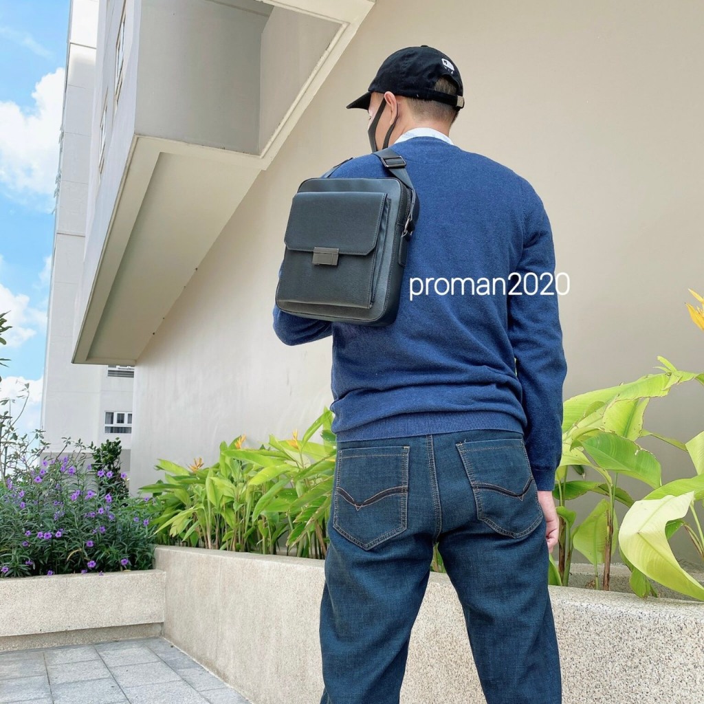 Túi nam Pedro 2 ngăn khóa gài pm28