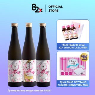 Nước Uống Collagen 82X, Combo 3 Chai Koharu: Collagen & 2 Placenta, Da Đẹp Chuẩn Nữ Thần(1500ml/3Chai)