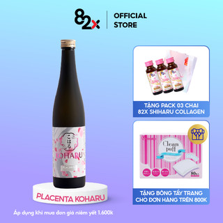 Nước Uống Collagen 82X KOHARU PLACENTA Nhật Bản Hàm Lượng 315.000mg Placenta và 9000mg Collagen (500ml/Chai)