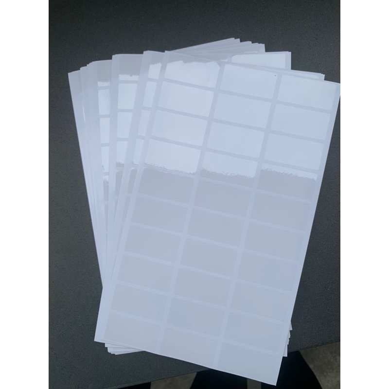 Combo 100 tem niêm phong trong suốt hình chữ nhật 50mmx25mm niêm phong hộp sản phẩm