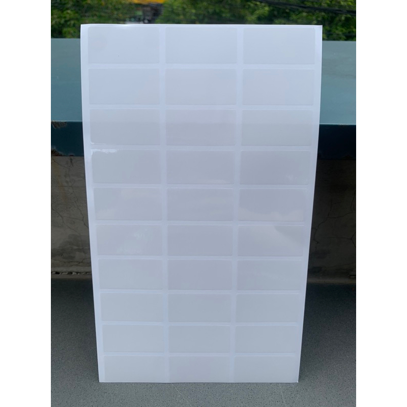 Combo 1000 Tem Niêm Phong Sản Phẩm PVC Trong Suốt Hình Chữ Nhật Xé Không Rách size 50x25