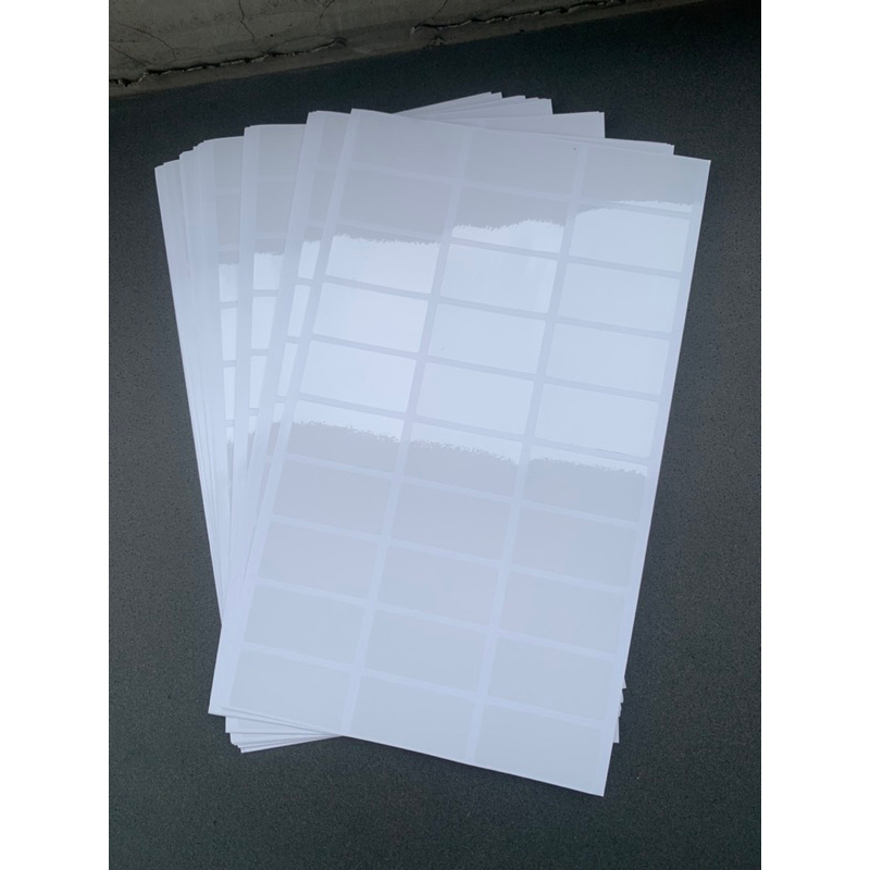 Combo 1000 Tem Niêm Phong Sản Phẩm PVC Trong Suốt Hình Chữ Nhật Xé Không Rách size 50x25