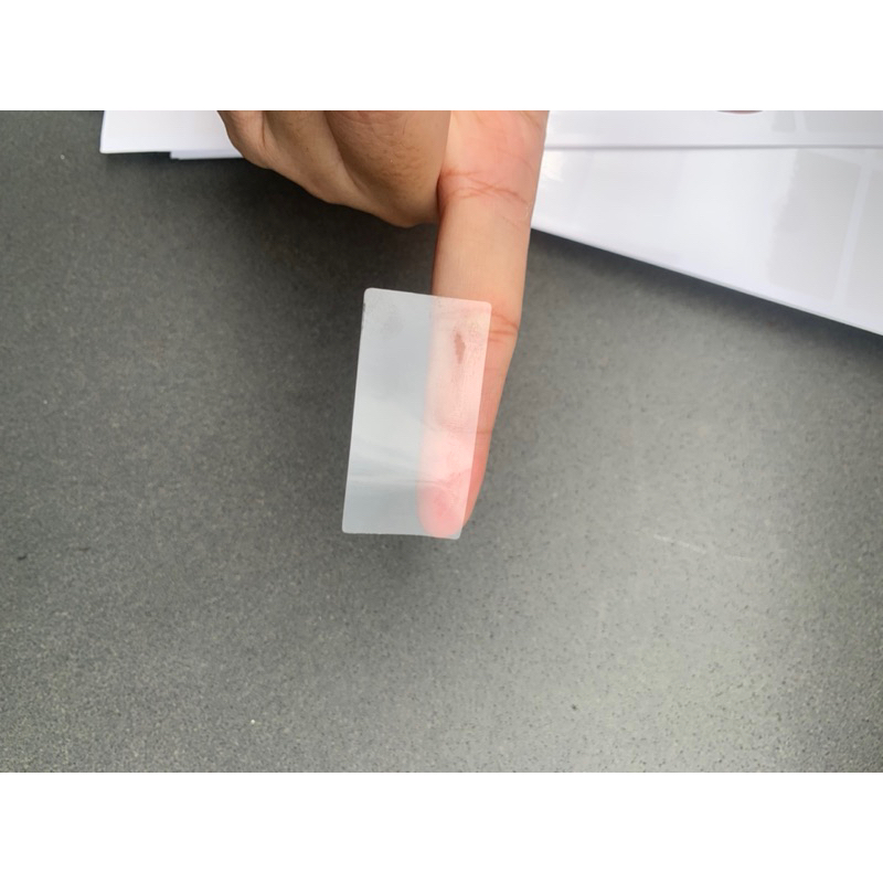 Combo 100 tem niêm phong trong suốt hình chữ nhật 50mmx25mm niêm phong hộp sản phẩm