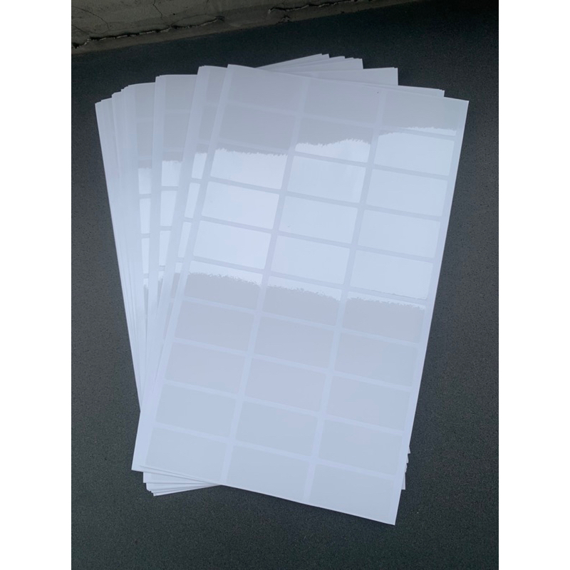 Combo 100 tem niêm phong trong suốt hình chữ nhật 50mmx25mm niêm phong hộp sản phẩm