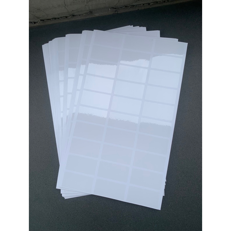 Combo 1000 Tem Niêm Phong Sản Phẩm PVC Trong Suốt Hình Chữ Nhật Xé Không Rách size 50x25