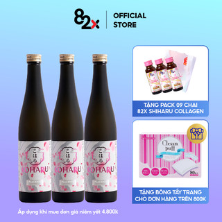 Nước Uống Đẹp Da 82X Combo 3 Chai KOHARU PLACENTA 315.000mg Placenta và 9000mg Collagen, (1500ml/3Chai)