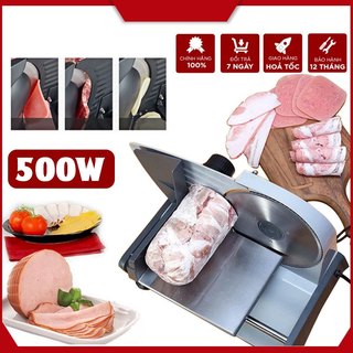 Máy thái thịt đông lạnh inox an toàn máy cắt thịt cụ nạo rau củ quả máy thái nạo rau dao cắt thịt làm bếp đa năng 500w