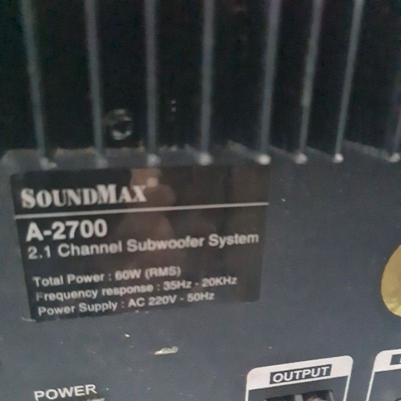 Bộ loa vi tính 2.1 SOUNDMAX model A- 2700 có karaoke, đã gắn bluetooth