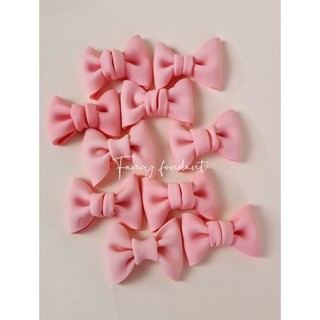Set 10 nơ hồng 5cm Fancy Gumpaste trang trí bánh