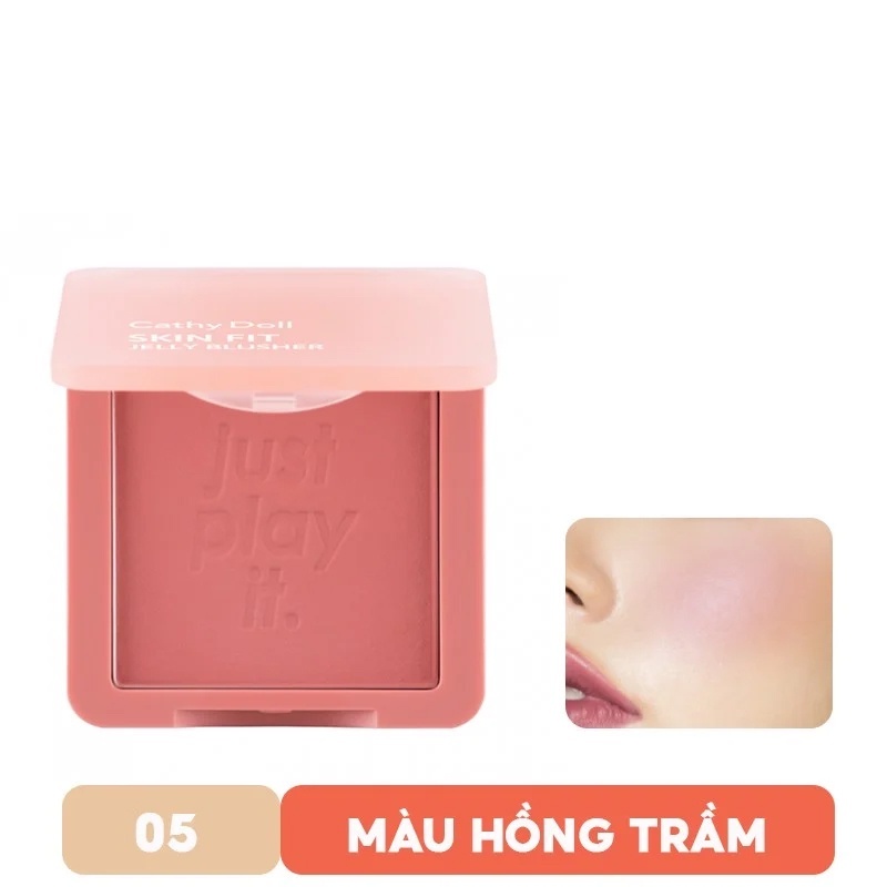 Phấn Má hồng Cathy Doll Skin Fit Jelly Blusher 6g Dạng Kem Dễ Sử Dụng - Maycosmetic