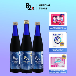 Nước uống Collagen 82X - Combo bộ ba chăm da chuyên sâu gồm: 1 Collagen Classic và 2 Placenta Classic.