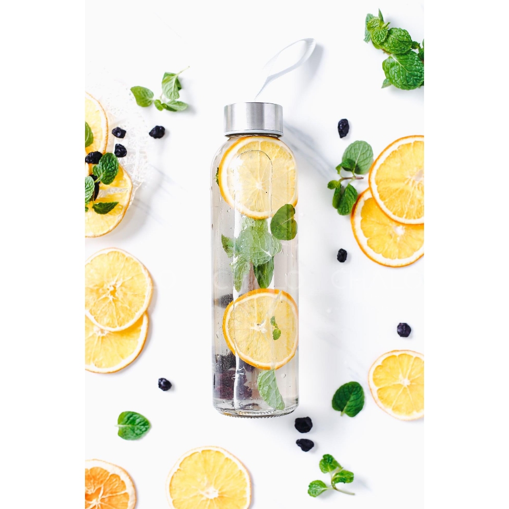 Chai thủy tinh detox 500ml có dây xách - Giá Xưởng
