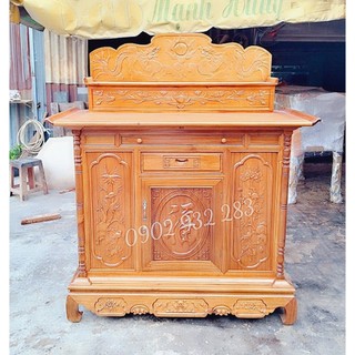 Tủ thờ gia tiên gỗ 1m27và 1m53 - tủ thờ tổ tiên giá xưởng, chất gỗ đẹp