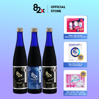 Bộ 3 "BẢO BỐI" Của Mẹ Sau Sinh, Combo 3 Chai 82x: Sakura Placenta + Placenta + Sakura Placenta (500ml/Chai) Nhật Bản