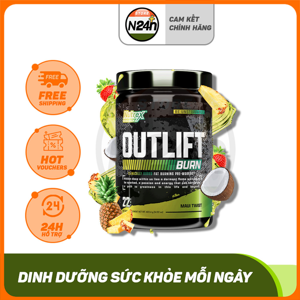 NUTREX OUTLIFT BURN 22Ser Hỗ Trợ Cải Thiện Hiệu Suất Luyện tập Và Kiểm Soát Cân Nặng