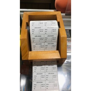 Combo tiết kiệm: 1 tem chia liều + 1 kệ gỗ