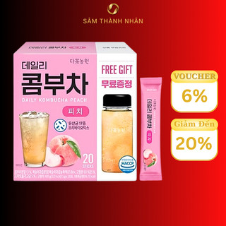 Trà trái cây kombucha vị đào danongwon hàn quốc hộp 20 gói x 5g