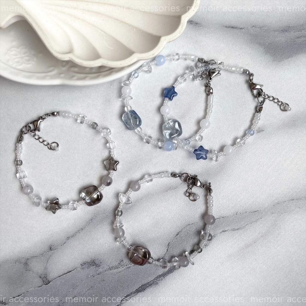 Akaka / Vòng tay trong trẻo màu trung tính - Memoir Accessories