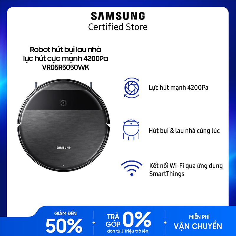 Robot hút bụi, lau nhà Samsung Powerbot-E (VR05R5050WK)