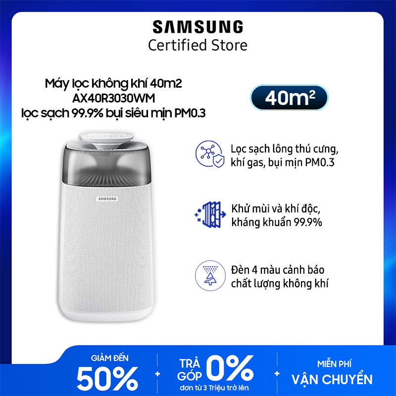 Máy lọc không khí Samsung 40m2 AX40R3030WM