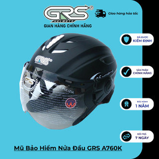 Nón bảo hiểm nửa đầu kèm kính GRS A760K