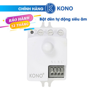 Cảm ứng siêu âm bật đèn tự động KONO KN-RD01B, bật đèn khi có người, công nghệ siêu âm xuyên vật cản, gắn nhà kho