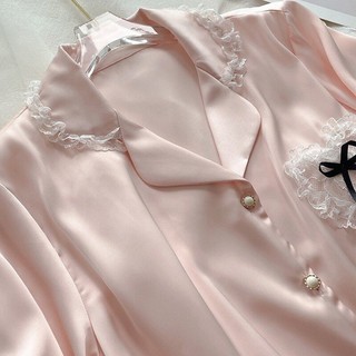 Bộ Ngủ Pijama Lụa Ngọc Trai Cao Cấp