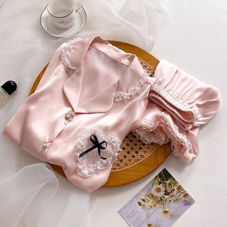 Bộ Ngủ Pijama Lụa Ngọc Trai Cao Cấp
