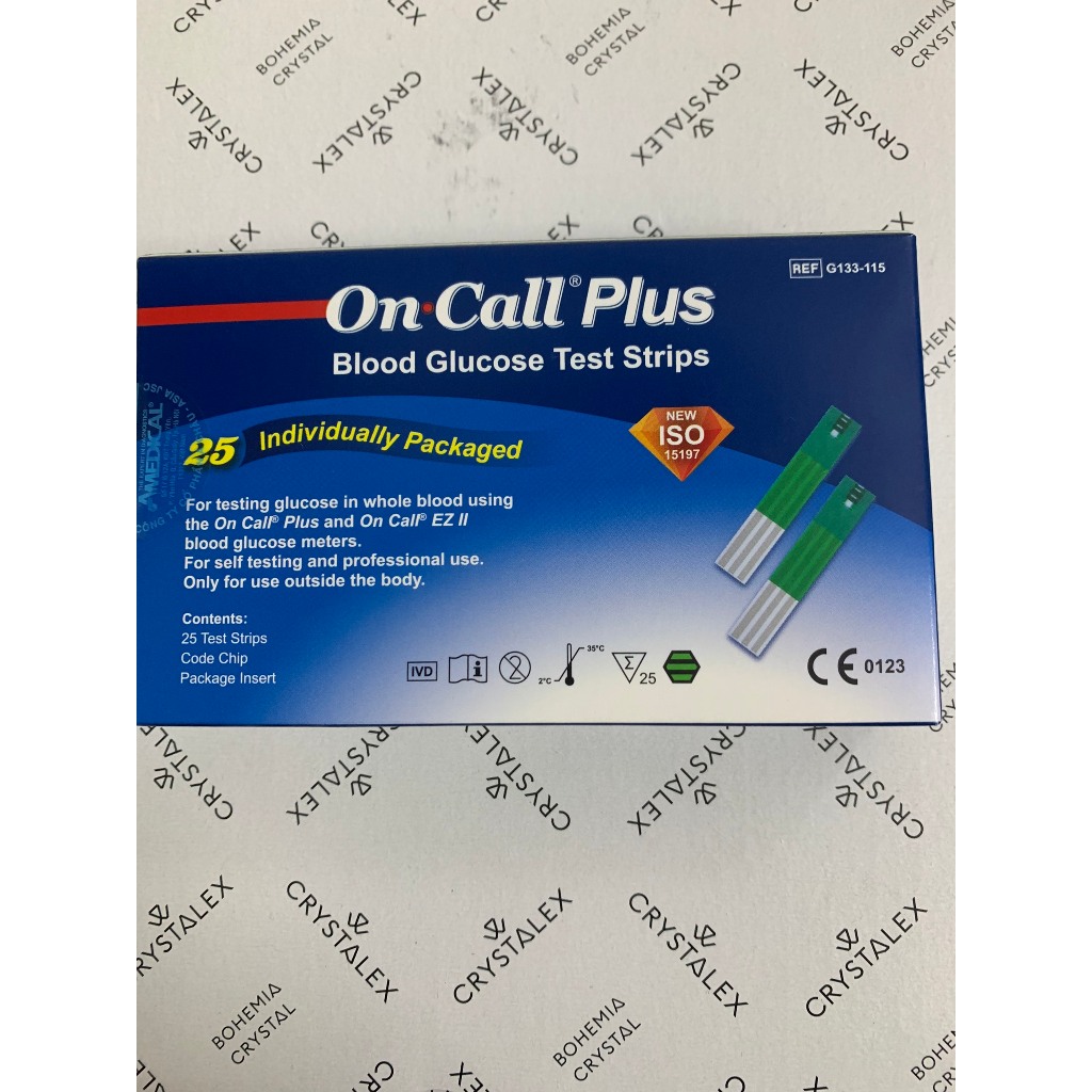 Que thử đường huyết Acon On call Plus chính hãng USA dành cho các máy Oncallplus và On call EZII (Hộp 25 que mẫu mới))
