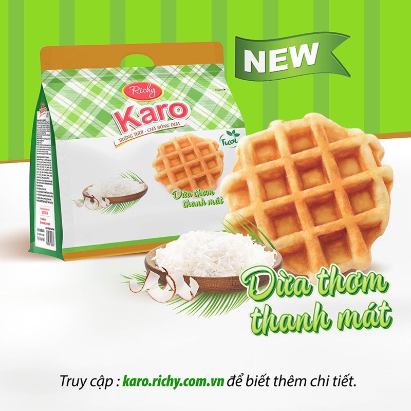 Bánh Trứng Tươi Chà Bông Karo 156g/Trứng Chà Bông/Phomai Hoàng Kim/Trứng Chà Bông Dừa