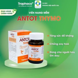 Viên Uống Tăng Đề Kháng Antot Thymo Traphaco Tăng Miễn Dịch Ăn Ngon, Ngủ Ngon Giúp Chống Oxy Hộp 1 Lọ x 30 Viên Nang Mềm