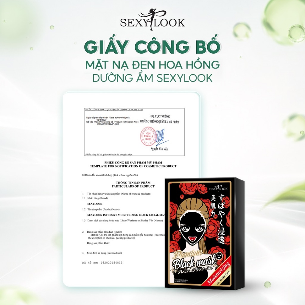 Combo Mặt Nạ Đen Tràm Trà Và Hoa Sơn Trà Kiểm Soát Dầu Cấp Ẩm Da SEXYLOOK 2 miếng x 28ml