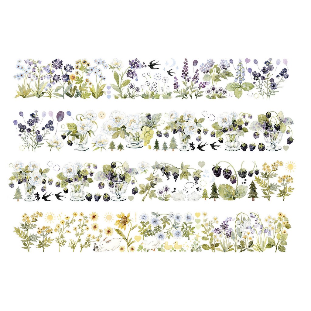 𝓑𝓾𝓵𝓵𝓮𝓽𝓳𝓸𝓾𝓻𝓷𝓪𝓵𝟏𝟏𝟓 ✿ Băng dính hãng Wildberry Laboratory "𝐖𝐢𝐥𝐝 𝐆𝐚𝐫𝐝𝐞𝐧" khu vườn xinh xắn trang trí sổ