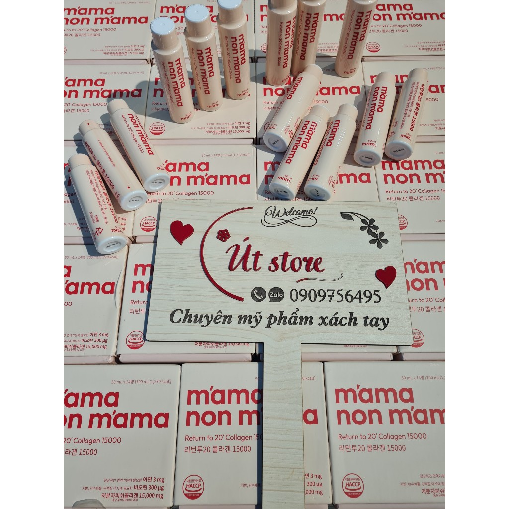 Collagen thuỷ phân Mama NON M'AMA Returrn to 20'Collagen 15000mg 14 ống - Út store