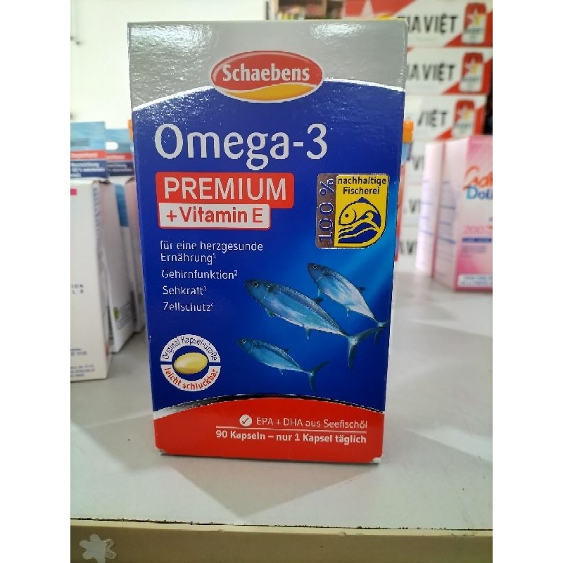 Viên Omega-3 Premium+ vitamin E của Schaebens.