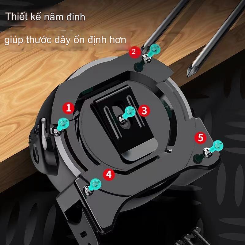 Hàng giao ngay Thước huỳnh quang công nghệ đen Thước Cuộn Thép /có thước dây nhập khẩu/5 mét/10 mét/dày/độ chính xác cao