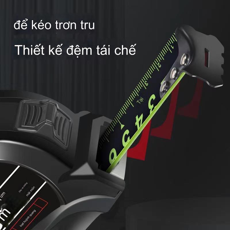 Hàng giao ngay Thước huỳnh quang công nghệ đen Thước Cuộn Thép /có thước dây nhập khẩu/5 mét/10 mét/dày/độ chính xác cao