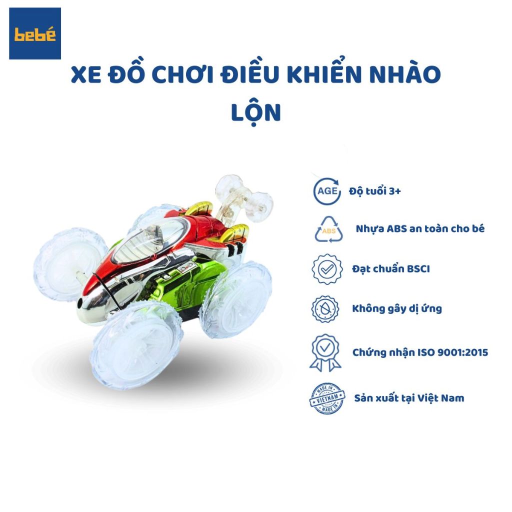 Xe đồ chơi điều khiển nhào lộn có pin sạc - LAtoys - Sản xuất tại Việt Nam