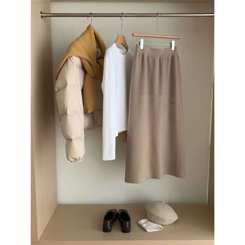 8003 Chân váy len bút chì lưng chun