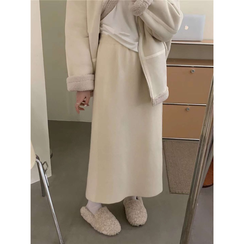 8003 Chân váy len bút chì lưng chun