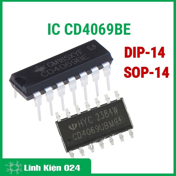 Chíp CD4069BE DIP14, CD4069BM SOP14