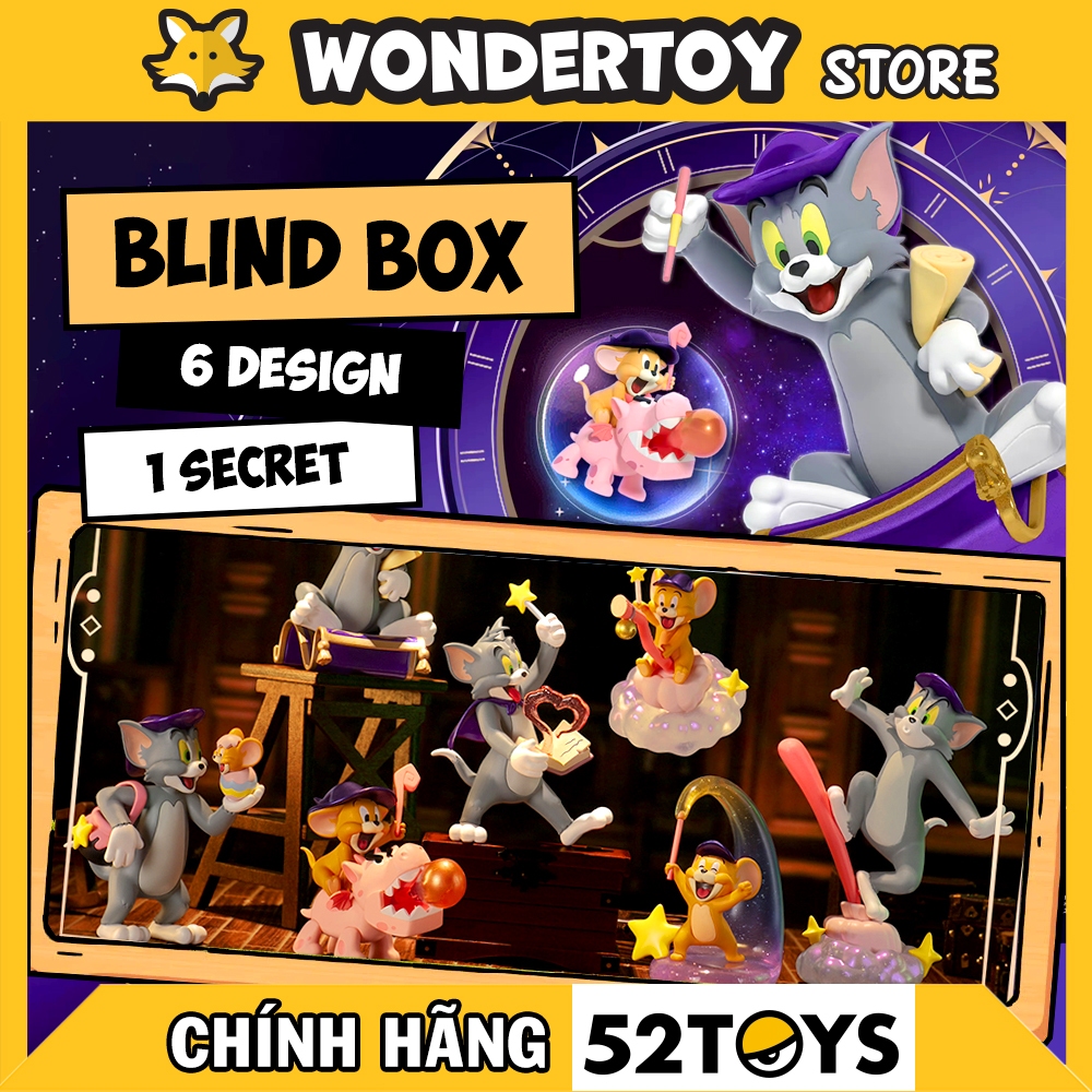 Mô hình 52Toys Tom and Jerry Fantasy Magic Series Blind Box (Hộp mù) - Chính hãng