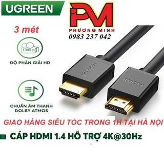 Cáp HDMI dài 1m 1.5m 2m 3m 5m CAO CẤP hỗ trợ Ethernet + 4k 2k HD104 chính hãng Ugreen 10108- Hàng chính hãng